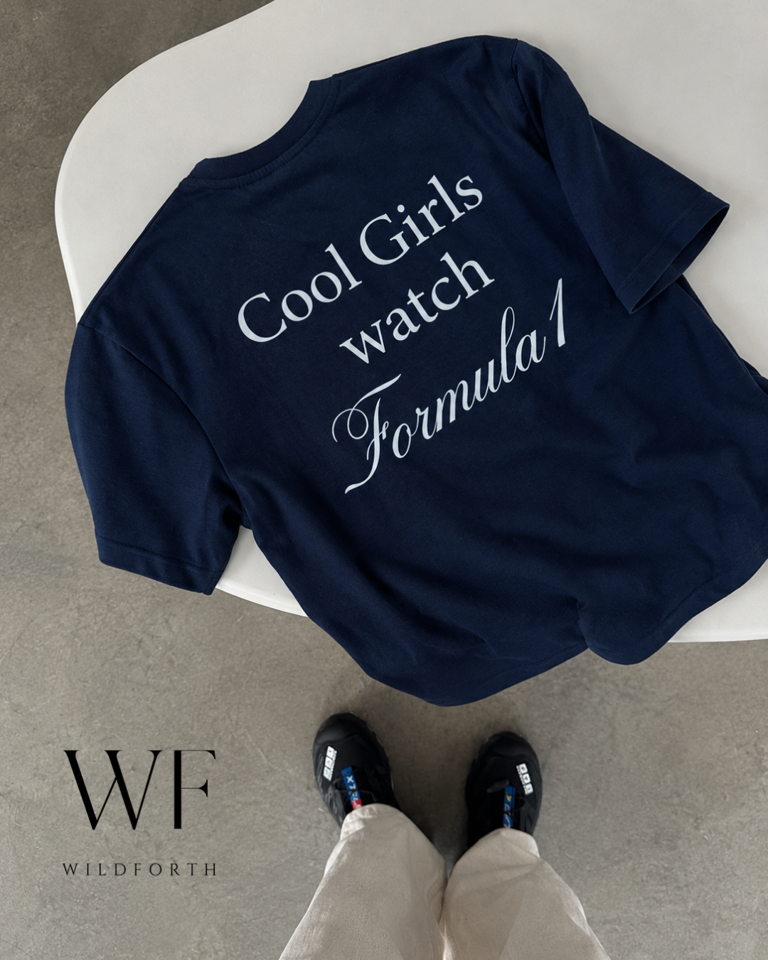 Cool girls watch formula one T-shirt (Navy Blue)