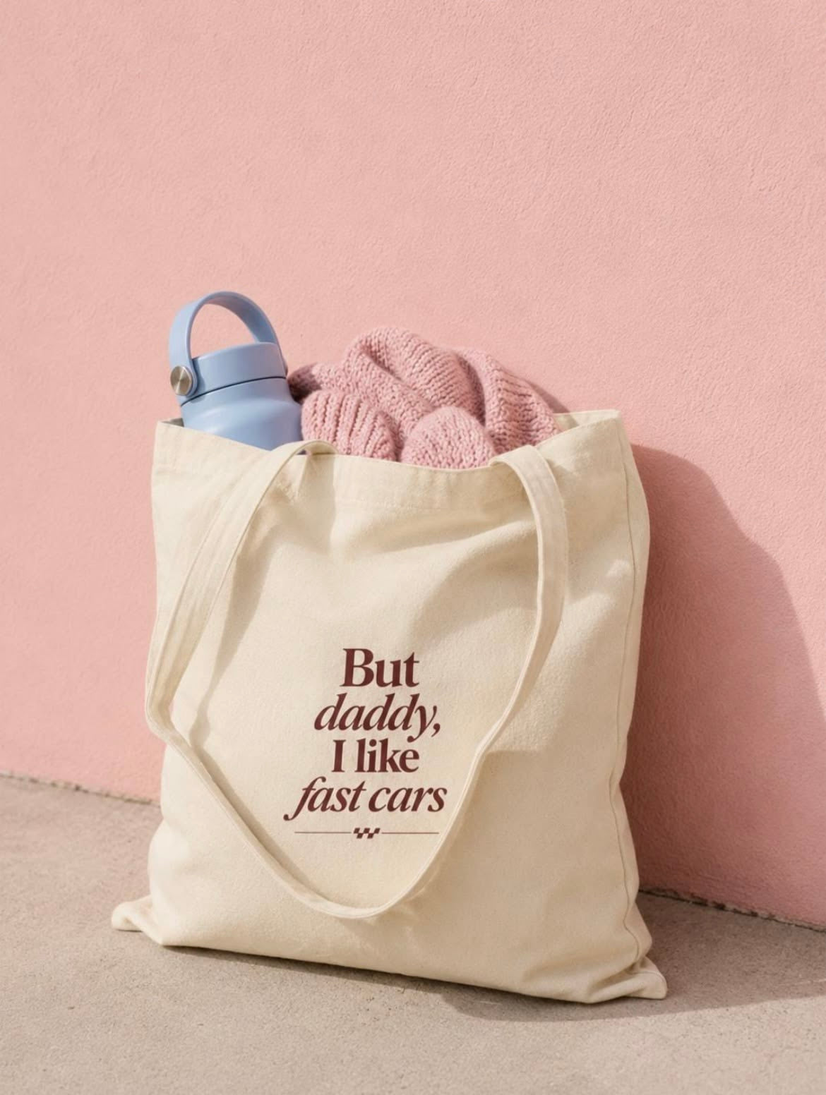 Fast Cars Tote Bag- Canvas